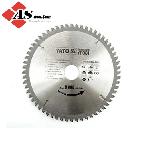 YATO Tct Circular Saw Blade For Aluminium 200x30x60mm / Model: YT-6091