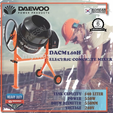 Daewoo Electric 3T Mini Concrete Mixer 140L