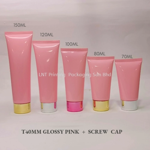 T40MM Glossy Pink With Screw Cap