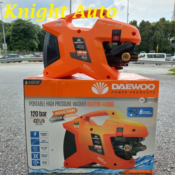 DAEWOO DAX110-1400G 110Bar 1400W High Pressure Cleaner - Induction Motor ID33935 Daewoo Water Pump (Branded) Selangor, Malaysia, Kuala Lumpur (KL), Seri Kembangan, Setapak, Kajang Supplier, Suppliers, Supply, Supplies | Knight Auto Sdn Bhd