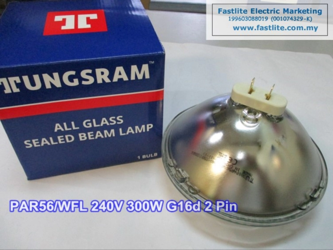 Tungsram PAR56/WFL 240v 300w Studio lamp for PAR CAN