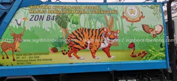 dumpster truck lorry sticker Stiker Trak Lori Selangor, Malaysia, Kuala Lumpur (KL) Pembuat, Pebekal, Pemasangan | Great Sign Advertising (M) Sdn Bhd