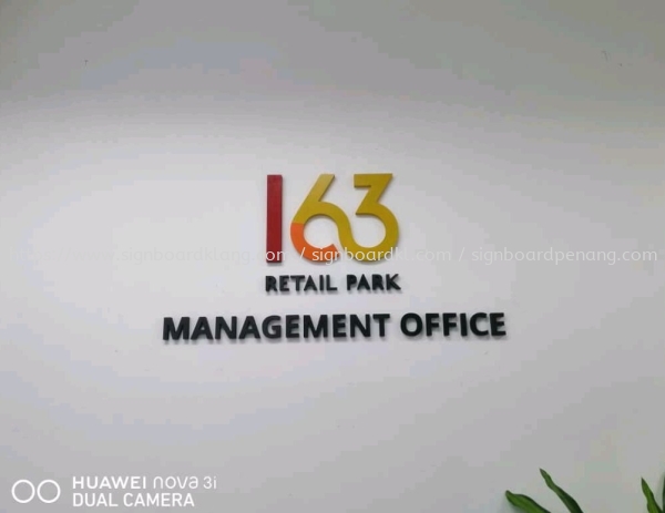 163 retail park 3d pvc cut out lettering and logo indoor signage at mont kiara Huruf 3D Papan PVC Kuala Lumpur (KL), Malaysia Pembinaan, Pasang, Pembekal | Great Sign Advertising (M) Sdn Bhd