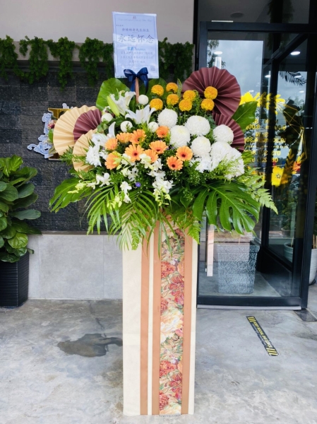 FWBS-011 Tripod/ Box stand  Flower wreathe/ Sympathy Flower Melaka Retailer, Services | BLISS FLORIST