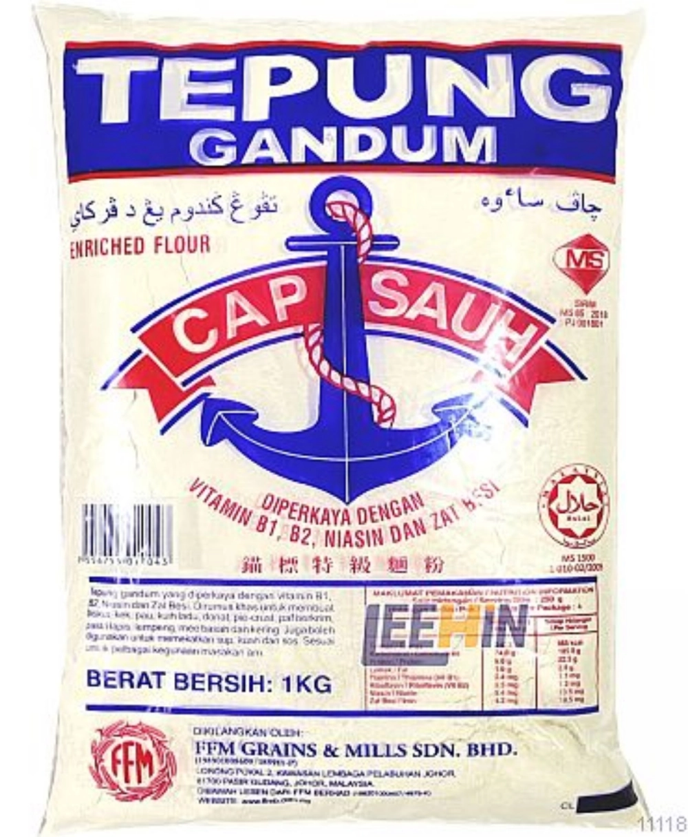  Tepung Gandum Anchor (Cap Sauh) 1kg 锭标面粉   Wheat Flour  [11118 11119]