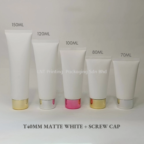 T40MM Matte White With Screw Cap