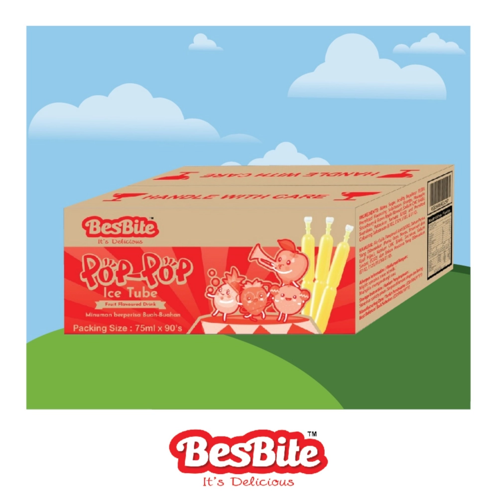 BesBite Pop-Pop Ice Tube 75ml x 90’s