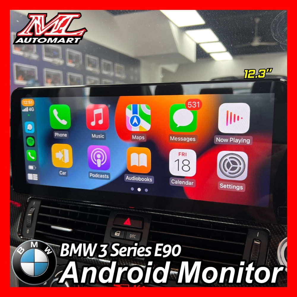 BMW 3 Series E90 Android Monitor (12.3")