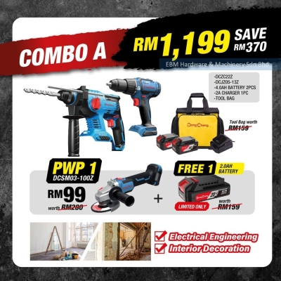 DONGCHENG 20V Cordless Super Value Pack COMBO-A RM1199