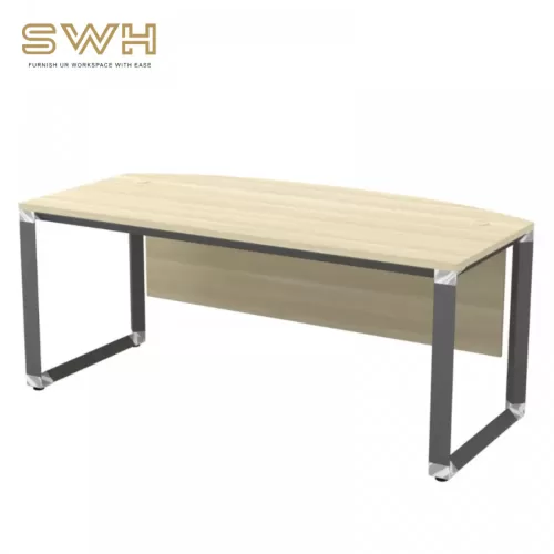 O Series Curve-Front Executive Table With Wooden Front Panel｜Office Table Penang