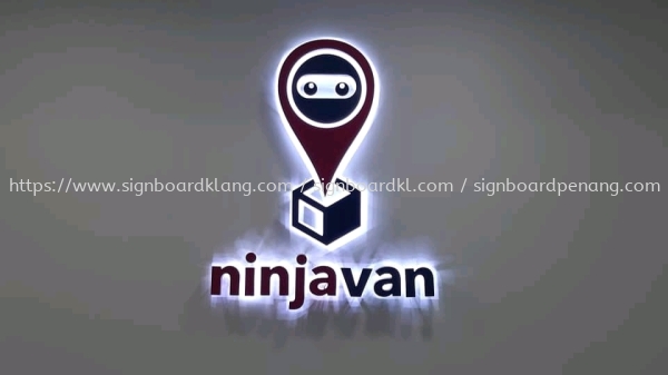 ninja van 3d led backlit eg box up logo lettering indoor signage signboard at kepong subang jaya klang shah alam  3D EG BOX UP SIGNBOARD Klang, Malaysia Supplier, Supply, Manufacturer | Great Sign Advertising (M) Sdn Bhd