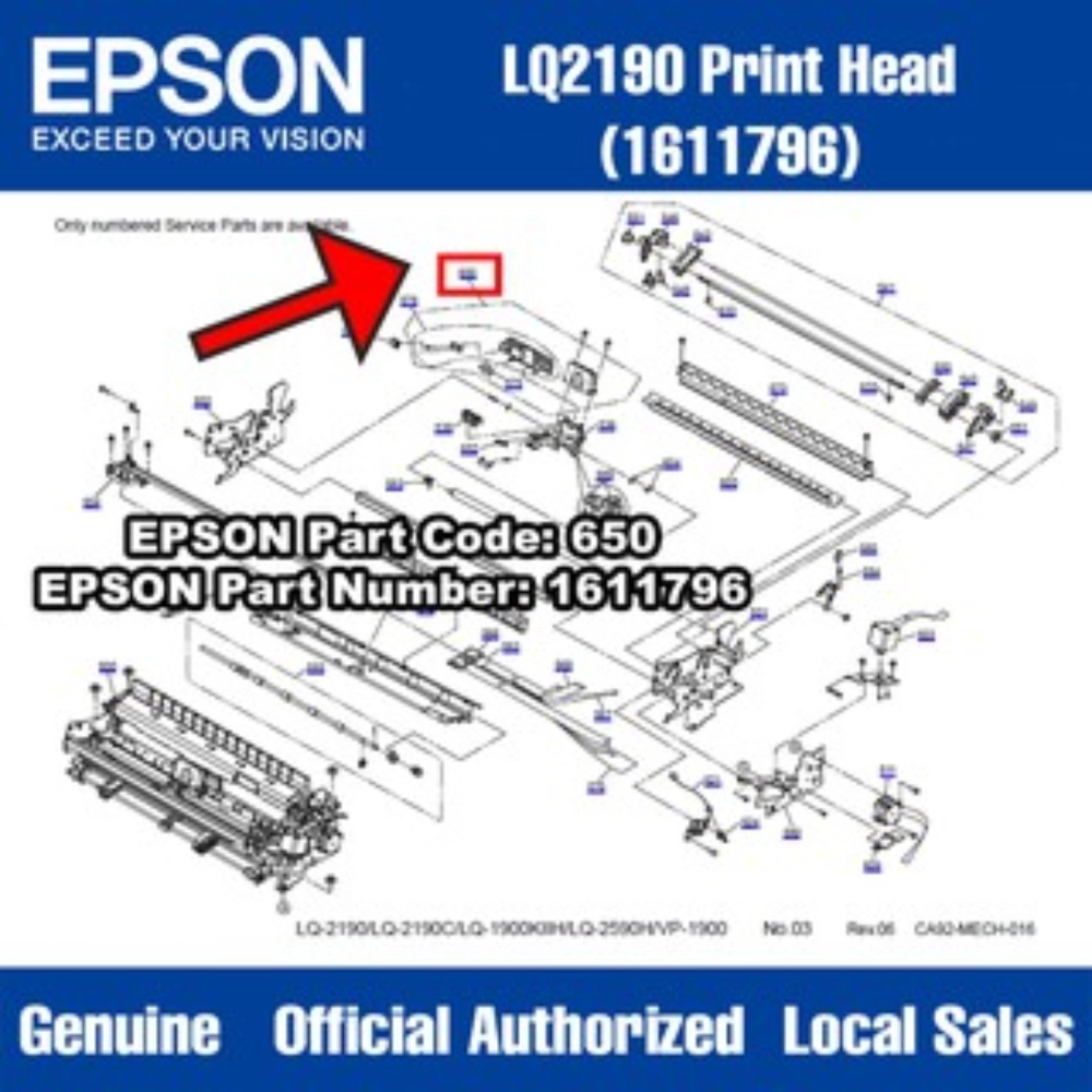 1611796 Printhead for Epson LQ-2190 Printer