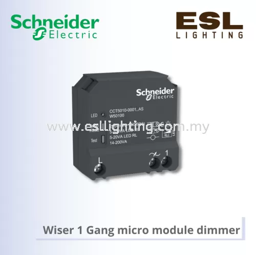 SCHNEIDER WISER 1 GANG MICRO MODULE DIMMER CCT5010-0001_AS