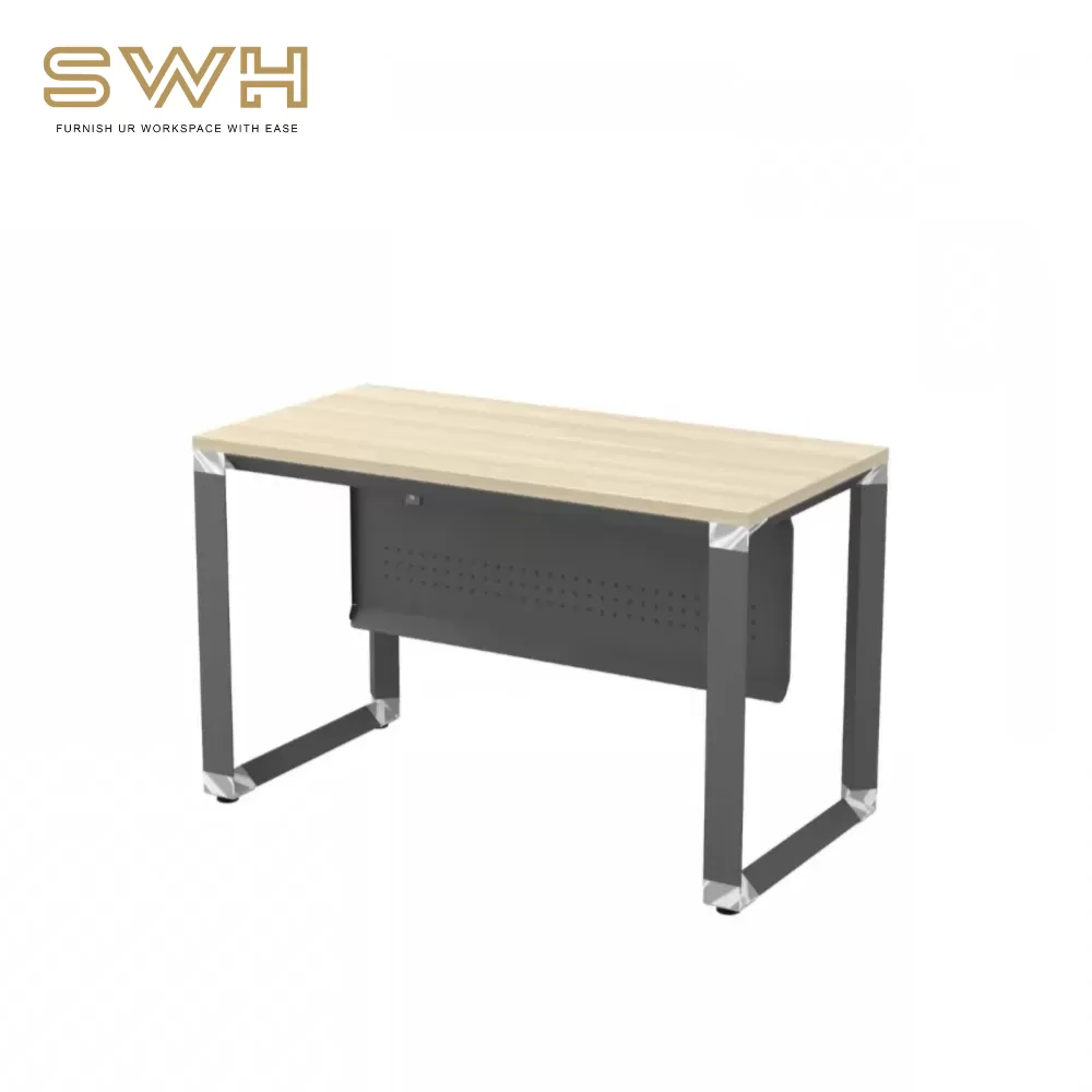 O Series Standard Side Office Table With Metal Front Panel | Office Table Penang