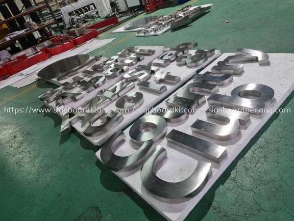 stainless steel silver box up 3d lettering logo  STAINLESS STEEL BOX UP LETTERING Kuala Lumpur (KL), Malaysia Supplies, Manufacturer, Design | Great Sign Advertising (M) Sdn Bhd