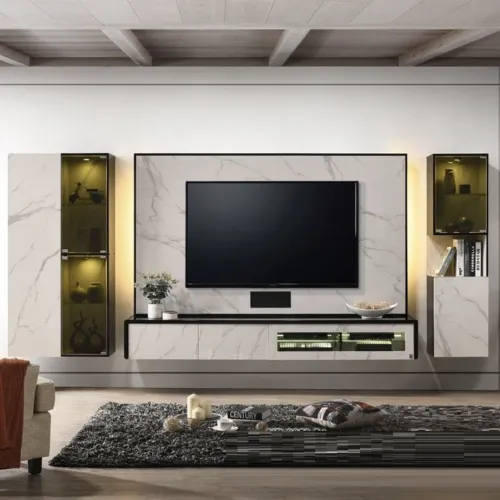 Hanging Wall Mounted Modern TV Cabinet with 5 set of Cabinet