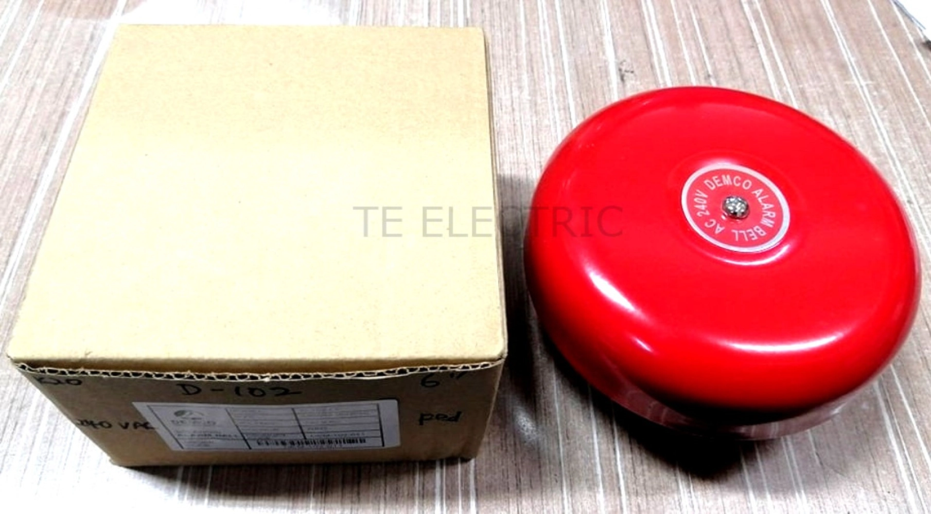 DEMCO D102 6" 240V FIRE ALARM BELL 150MM EMERGENCY BELL RED METAL