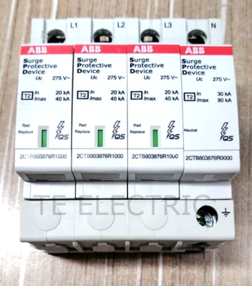 ABB SPD MAX 40KA SURGE PROTECTIVE DEVICE 4 POLE 275V OVR T2 3N Johor ...