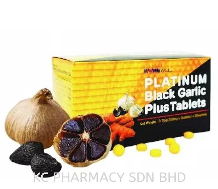 (HOT PRODUCT) Homewell Platinum Black Garlic Plus Tablets 750mg 30's 白金黑蒜锭剂 (FOR LIVER)