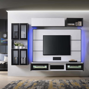 Hanging Wall Mounted Modern TV Cabinet Set