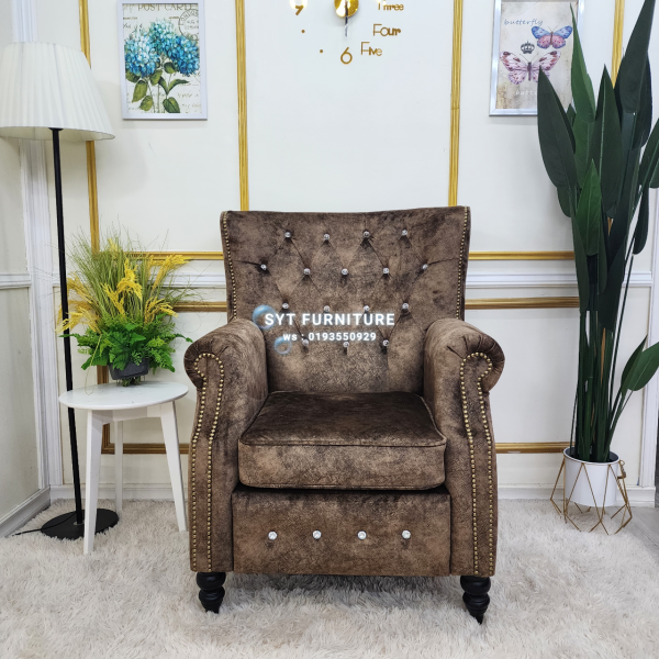 AC4333-P Promotion arm chair Arm Chair Shah Alam, Selangor, Kuala Lumpur (KL), Malaysia Modern Sofa Design, Chesterfield Series Sofa, Best Value of Chaise Lounge | SYT Furniture Trading