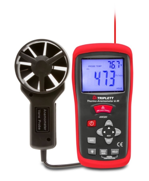 THERMO-ANEMOMETER + IR (AM320) Anemometers Triplett Test Equipment & Tools Test & Measurement Products Malaysia, Selangor, Kuala Lumpur (KL), Shah Alam Supplier, Suppliers, Supply, Supplies | LELab Sdn Bhd