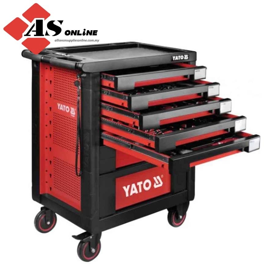 YATO 95.8x76.6x46.5cm 7 Drawers Roller Cabinet With 189 Pcs Tools Kit / Model: YT-55292