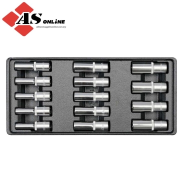 YATO Drawer Insert Sockets Long 8-21mm 1/2" 14pcs / Model: YT-5539