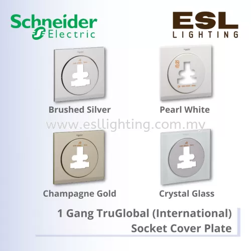 SCHNEIDER ULTI MECHANICAL 1 GANG TRUGLOBAL (INTERNATIONAL) SOCKET COVER PLATE