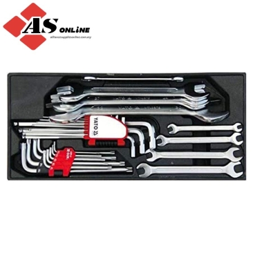 YATO  DIY Tool Drawer Insert With Double Open End Spanner Set & Hex Keys / Model: YT-55452