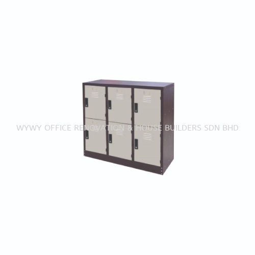 HALF HEIGHT 6 COMPARTMENT STEEL LOCKER