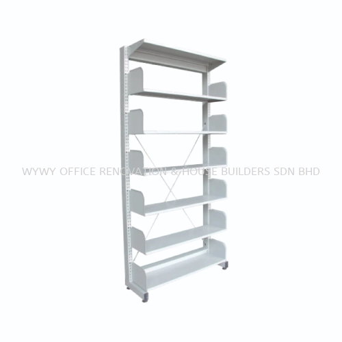 LIBRARY RACK SINGLE SIDED WITHOUT SIDE PANEL 6 DRAWER