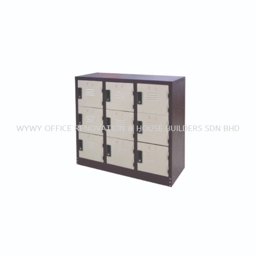 HALF HEIGHT 9 COMPARTMENT STEEL LOCKER