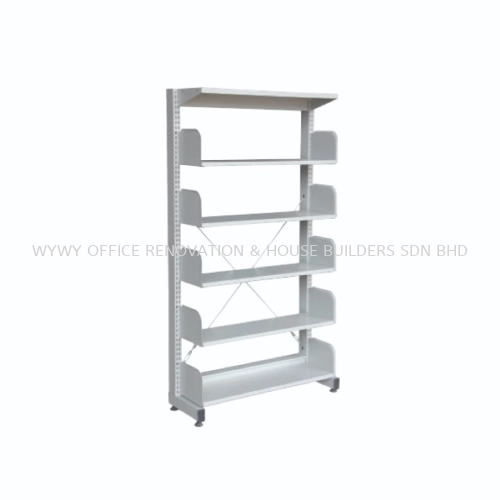 LIBRARY RACK SINGLE SIDED WITHOUT SIDE PANEL 5 LEVEL