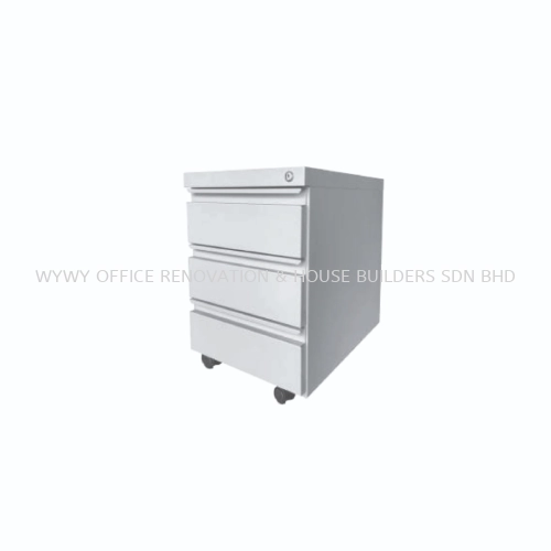 STEEL MOBILE PEDESTAL WITH BALL BEARING SLIDE 3 DRAWER