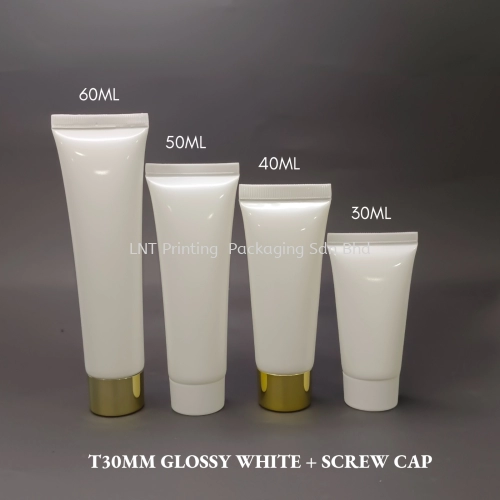 T30MM Pearl White Soft Tube With Screw Cap