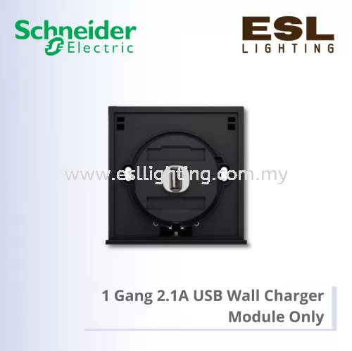 SCHNEIDER ULTI MECHANICAL 1 GANG 2.1A USB WALL CHARGER,US31USB_WE_G11