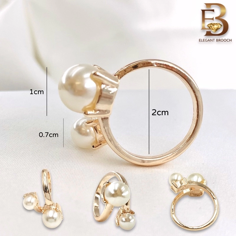 Elegant Brooch Kerongsang Cincin Tudung Bawal Mutiara Brooch Ring Pearl Scarf Buckle R3161
