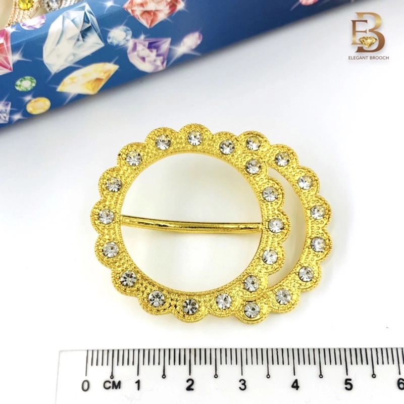 Elegant Brooch Korea Brooch Ring Kerongsang Cincin Tudung Bawal Hijab Scarf Buckle Ring G3101