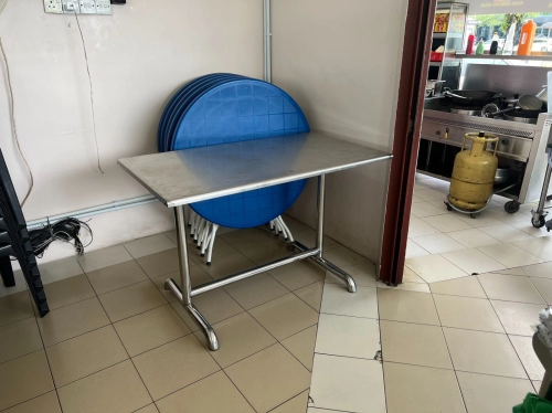 Stainless Steel Dining Table and Chair | Deliver to Nasi Kandar Utama Taman Limau Manis Bukit Mertajam Penang | Cafe Furniture