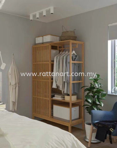 WOODEN WARDROBE WITH SLIDING DOOR