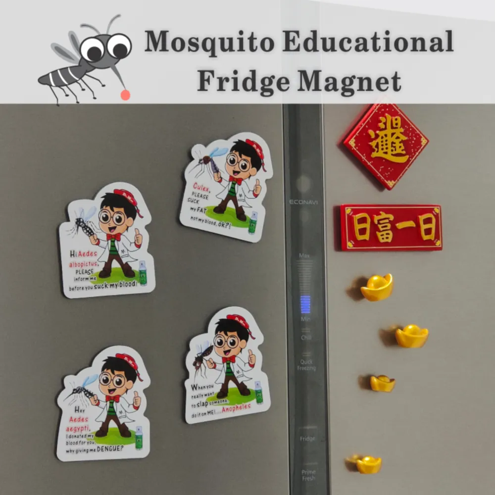 Mosquito Educational Fridge Magnet_AEDES AEGYPTI 