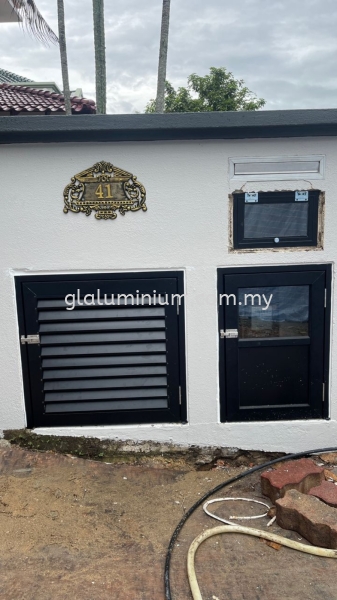 aluminium powder coated black  Electric / Letter Box door Selangor, Malaysia, Kuala Lumpur (KL), Cheras Supplier, Installation, Supply, Supplies | GL GLASS & ALUMINIUM TRADING