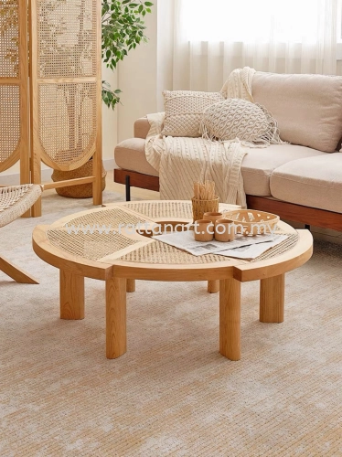 WOODEN SIX WEDGE COFFEE TABLE 