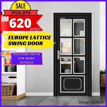 Europe Lattice Swing Door Series Pintu Bilik Modern Simple Pintu With Design Panel