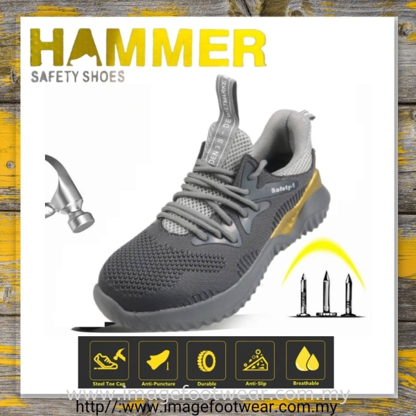 HAMMER Men Safety Lifestyle HS-32668- GREY Colour Men Safety Lifestyle Malaysia, Selangor, Kuala Lumpur (KL) Retailer | IMAGE FOOTWEAR COLLECTION SDN BHD