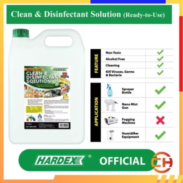  Hardex All Purpose Disinfectant Solution Lemon Fragrance (Ready To Use) Quick Clean 5 Litres