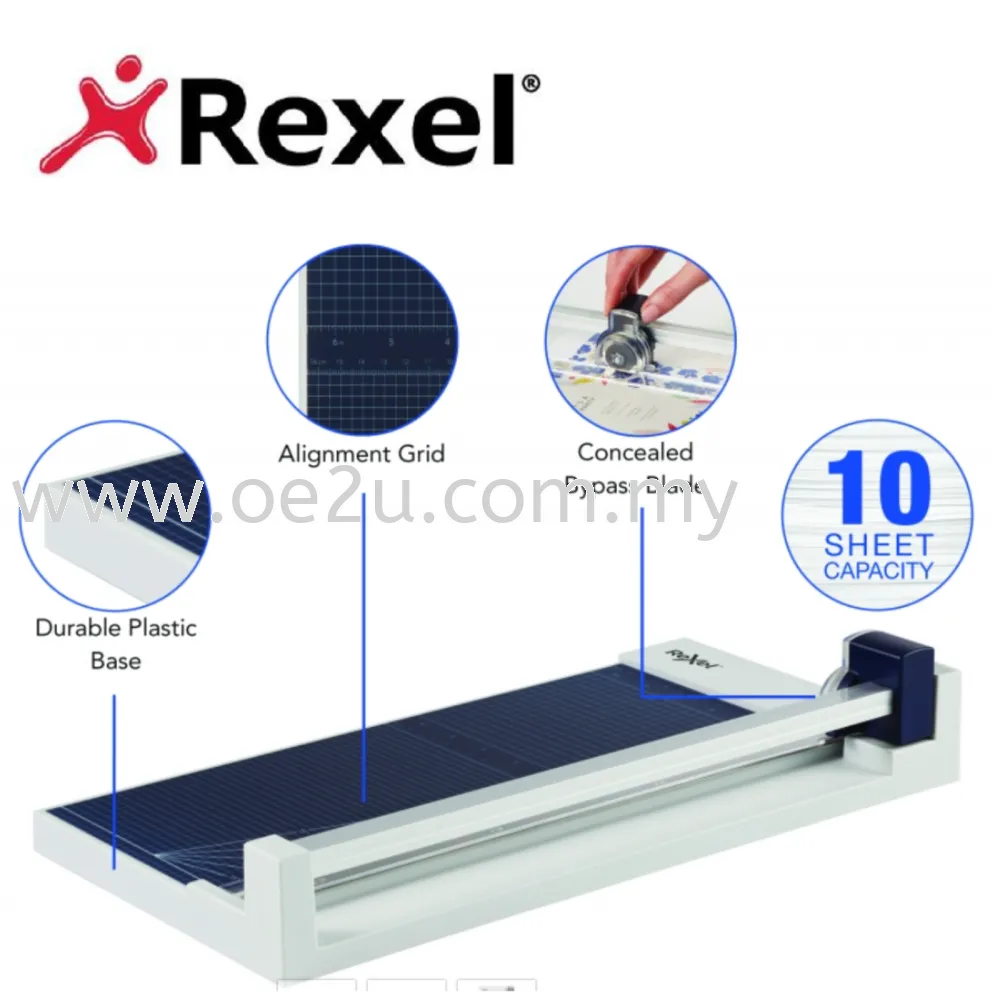 REXEL ClassicCut 1210P Trimmer (Cutting Length: 305mm / A4, Cutting Capacity: 10 sheets) 