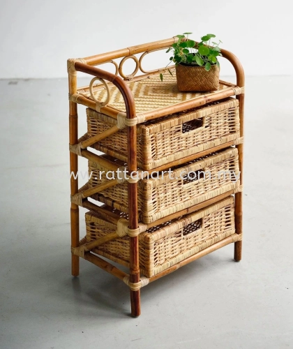 RATTAN DRAWER CABINET