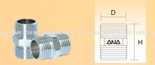 CNP-1/2" - Chrome Plated Hex. Nipple